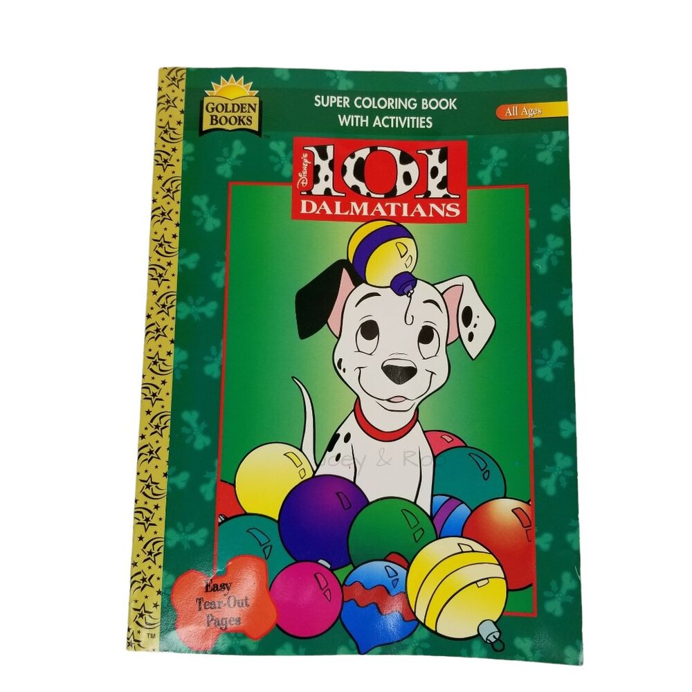 Golden Books Vintage Disney 101 Dalmatians Super Coloring Book